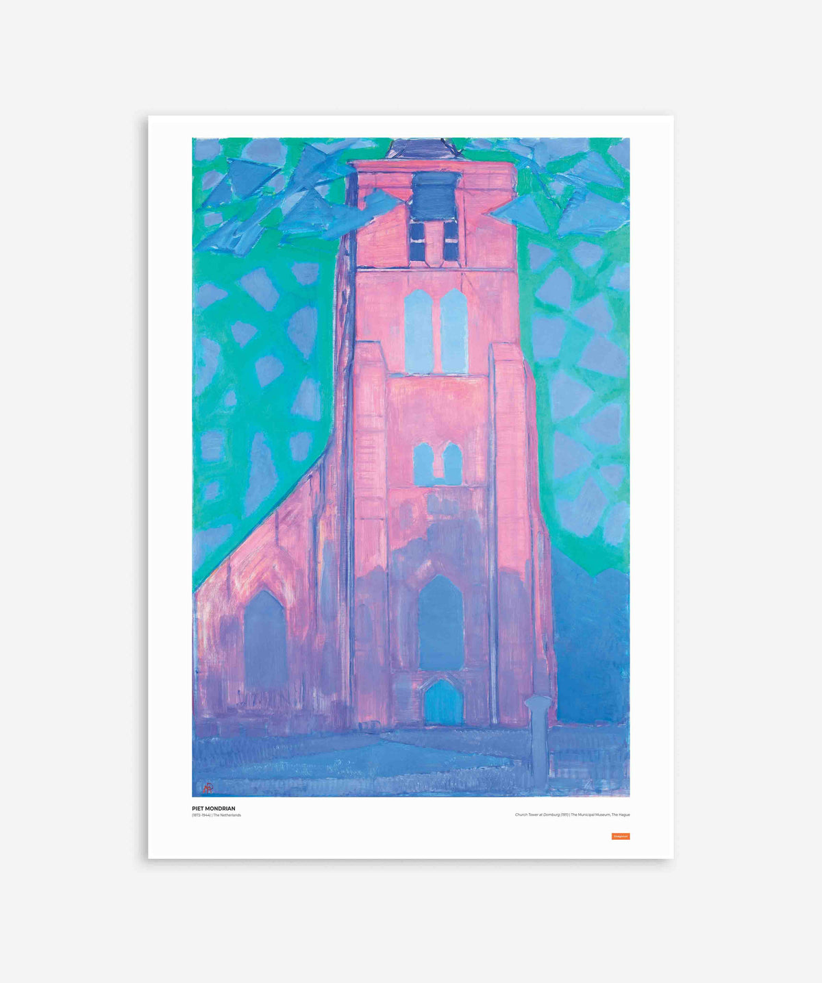 Piet Mondrian - Church Tower at Domburg Poster