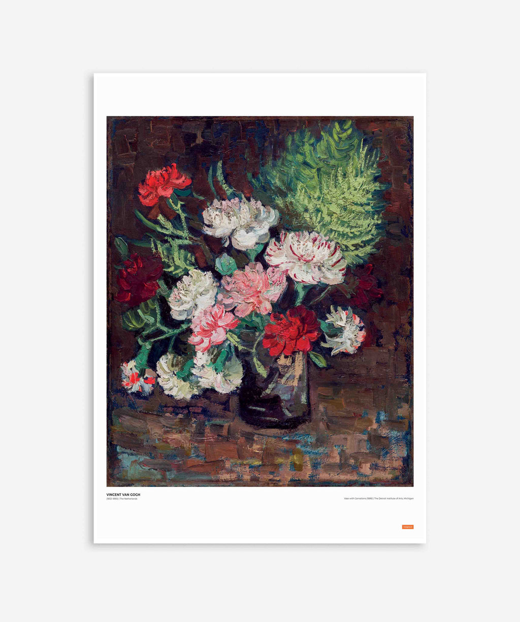 Vincent Van Gogh - Vase with Carnations Poster