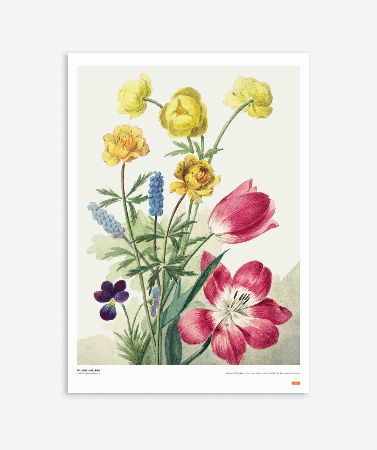 Willem van Leen - Bouquet of Flowers Poster