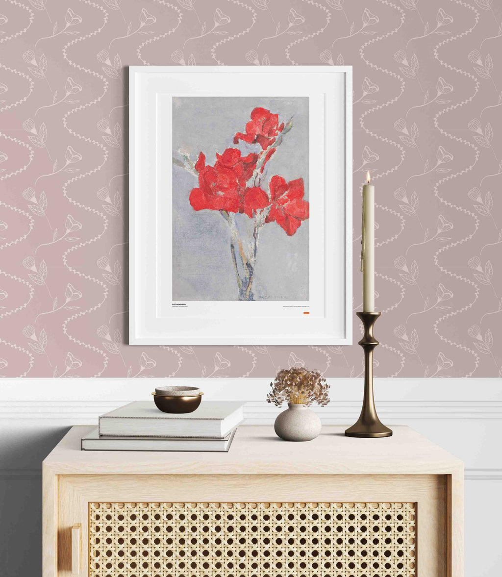Piet Mondrian - Red Gladioli Poster