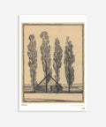 Julie de Graag - Four Poplars in Front of a House Poster
