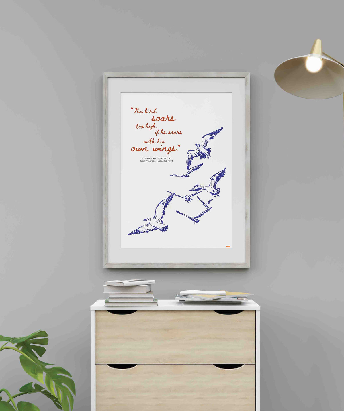 William Blake - No Bird soars... Poster
