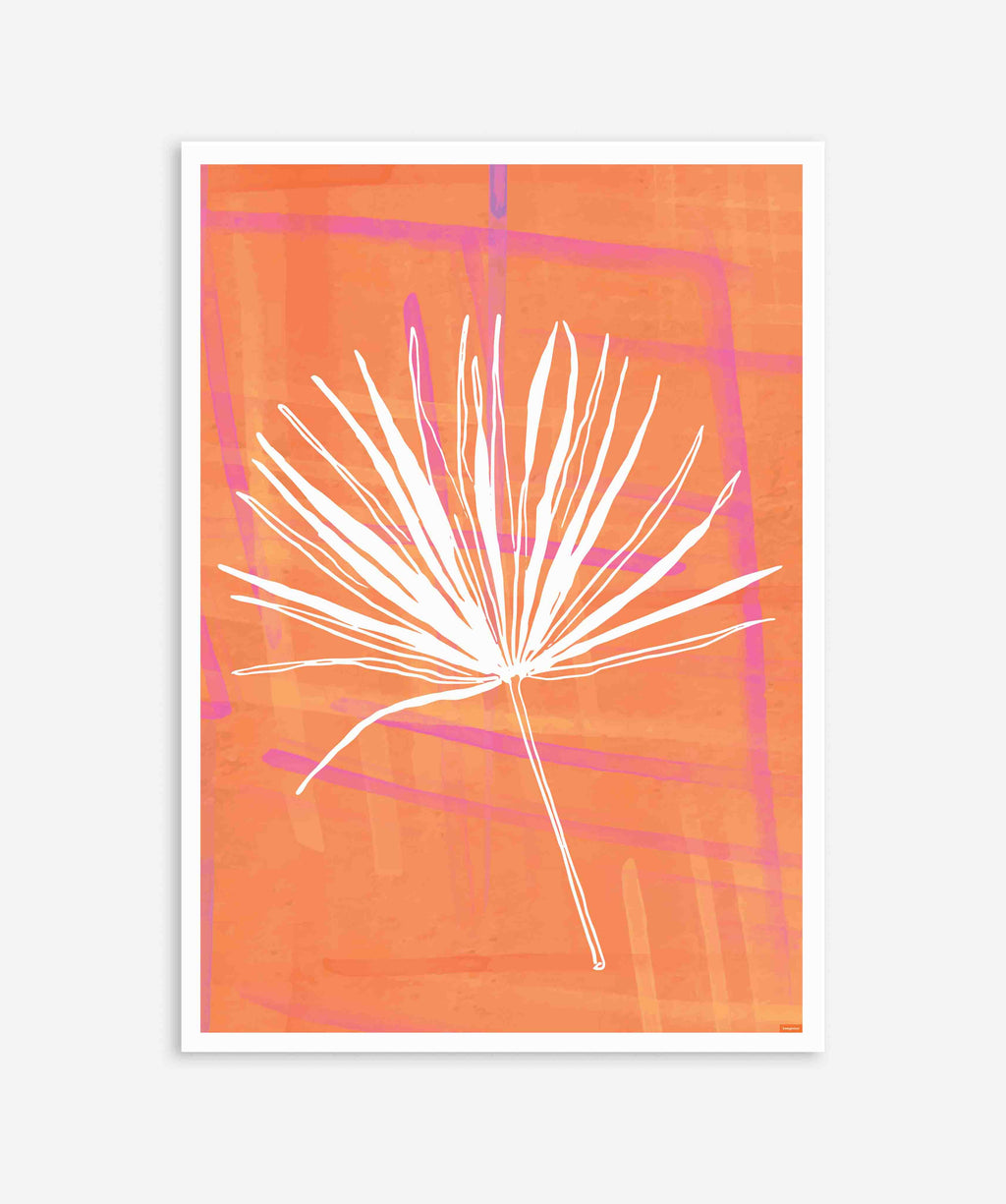 Bohemian Leaf Orange Poster