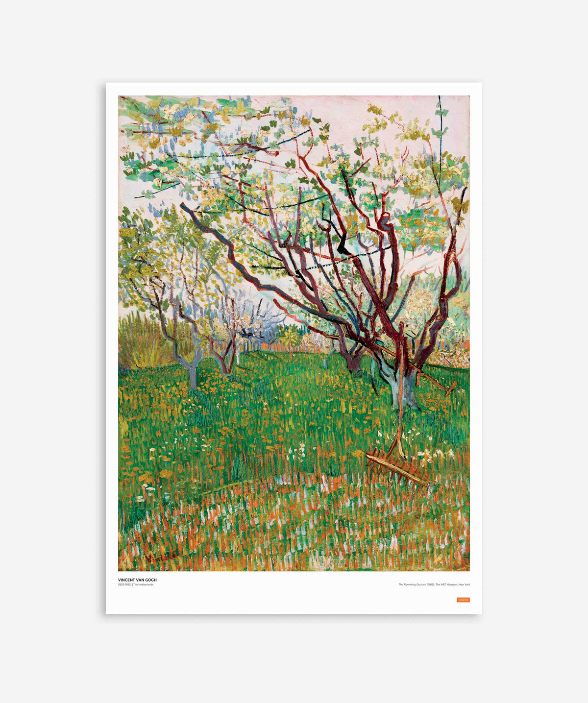 Vincent van Gogh – The Flowering Orchard Poster