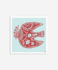 Scandinavian Folk Art Bird Poster