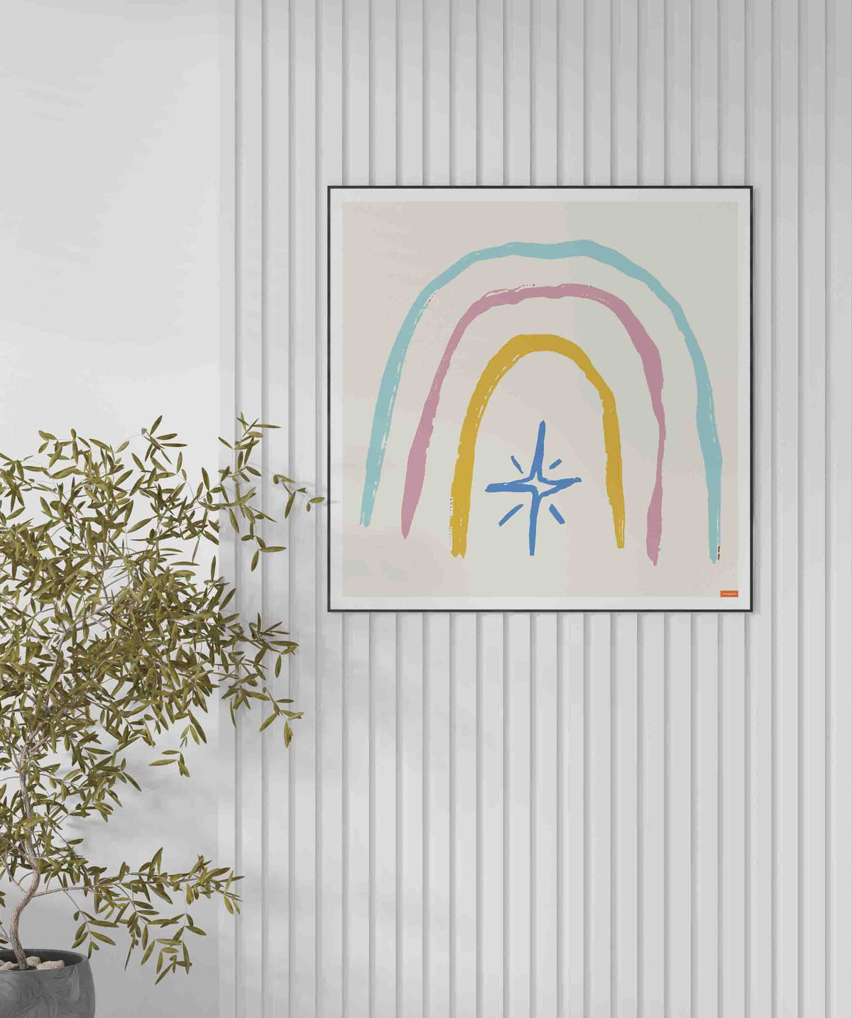Mindfulness Rainbow – Abstract Art Poster in the Style of Hilma af Klint