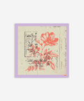 Vintage Red Flower Botanical Etching Poster