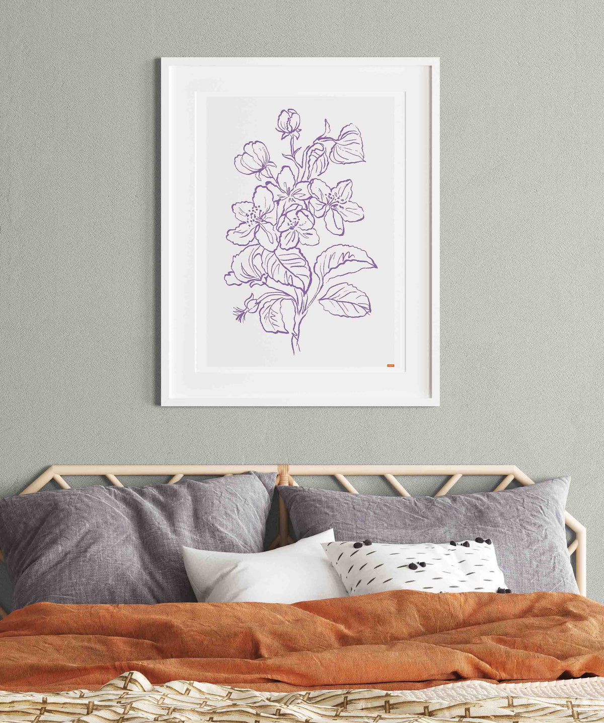 Minimalist Lavender Violet Flower Plant Poster
