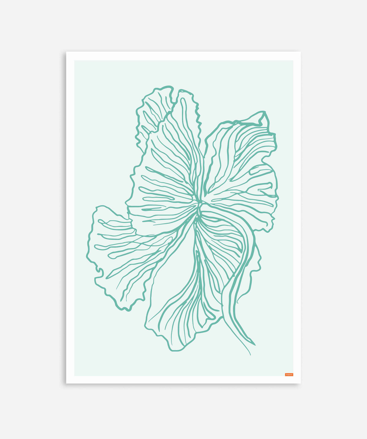 Minimalist Emerald Leaf Poster