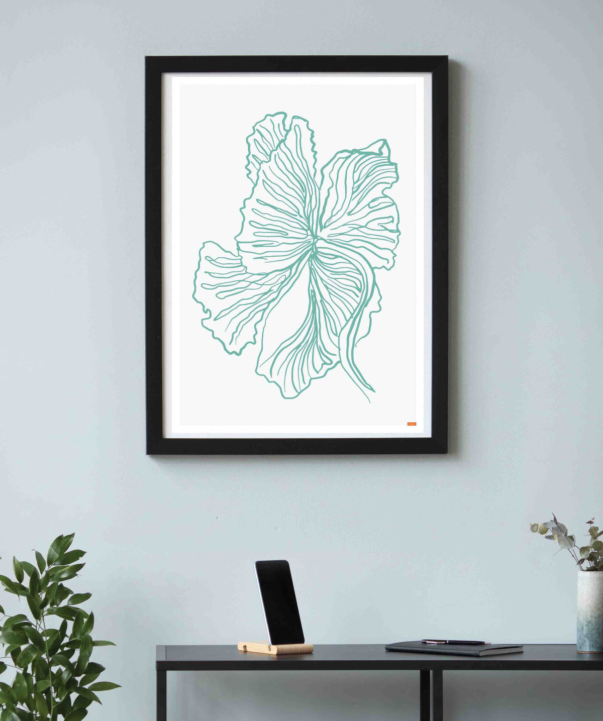Minimalist Emerald Leaf Poster