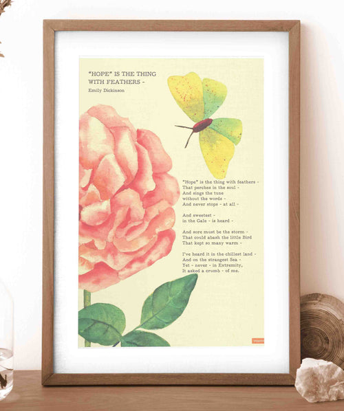 Emily Dickinson - Hope is a Thing...Poster